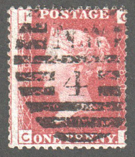 Great Britain Scott 33 Used Plate 80 - CI - Click Image to Close